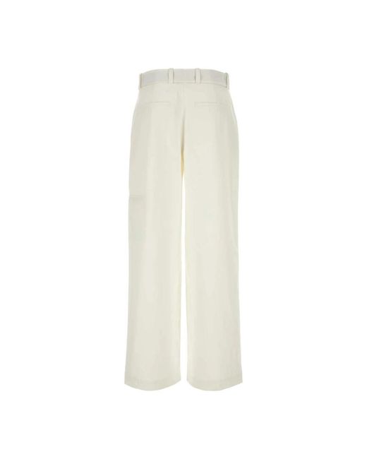 Jil Sander Wijde Katoenen Broek in het White voor heren