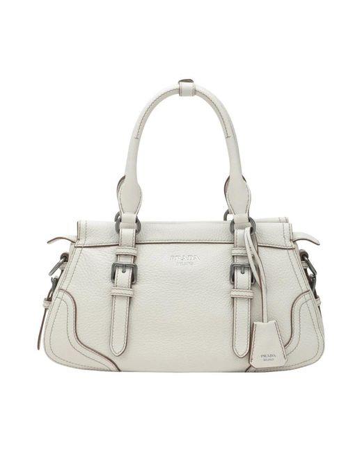 Prada Gray Schultertasche