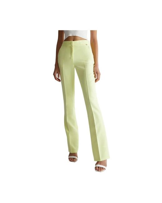 Liu Jo Yellow Straight Trousers
