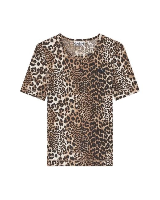Ganni Brown T-Shirts