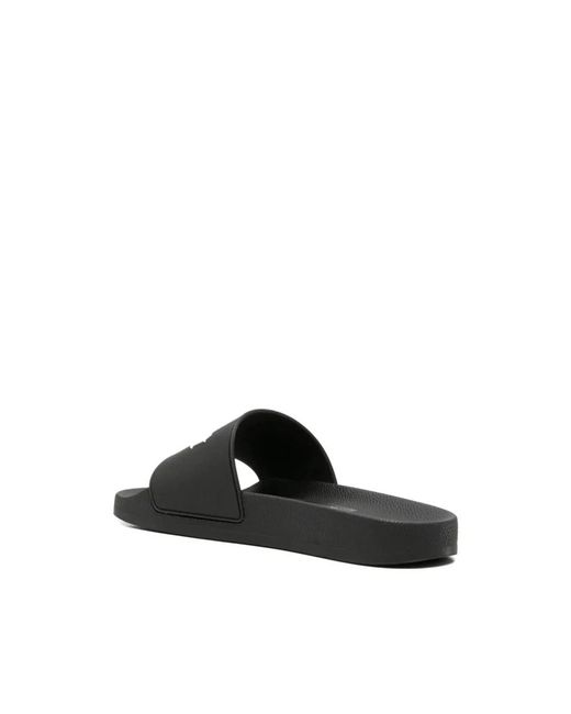 Palm Angels Black Sliders for men