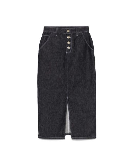 Denim Skirts Karl Lagerfeld de color Black
