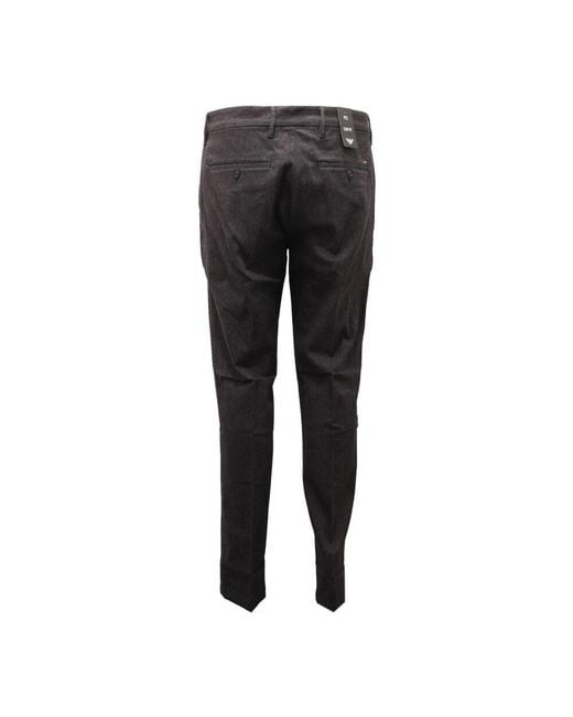 Armani Slim Fit Melange Hose in Black für Herren