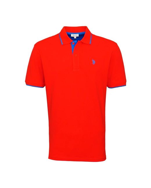 U.S. POLO ASSN. Mode polo shirt mit logo stickerei in Red für Herren