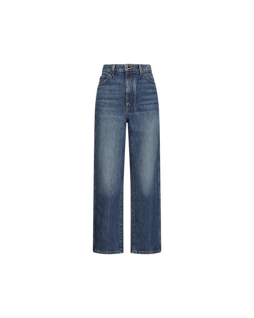 Khaite Blue Straight Jeans