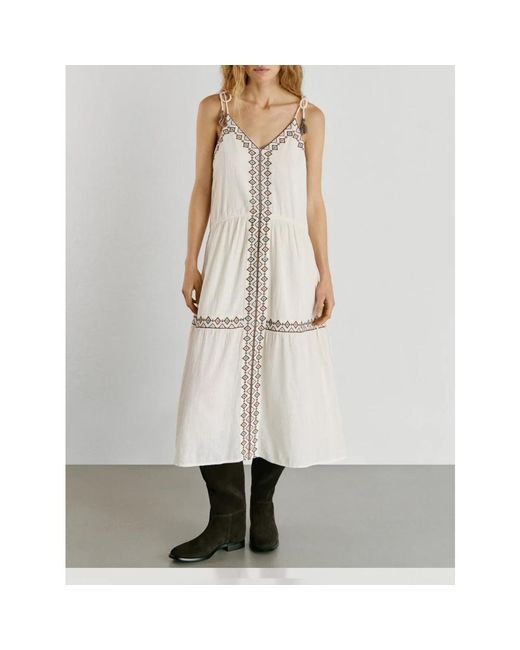 Pepe Jeans Gray Midi Dresses
