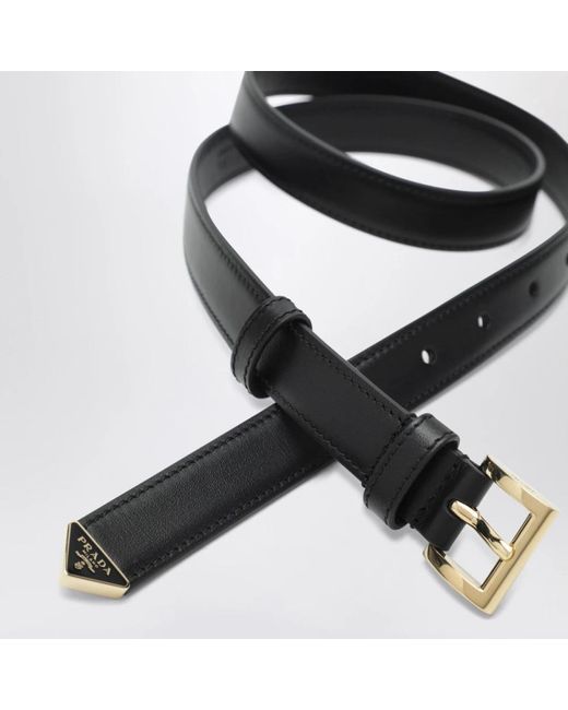 Prada Black Cintura Ledergürtel