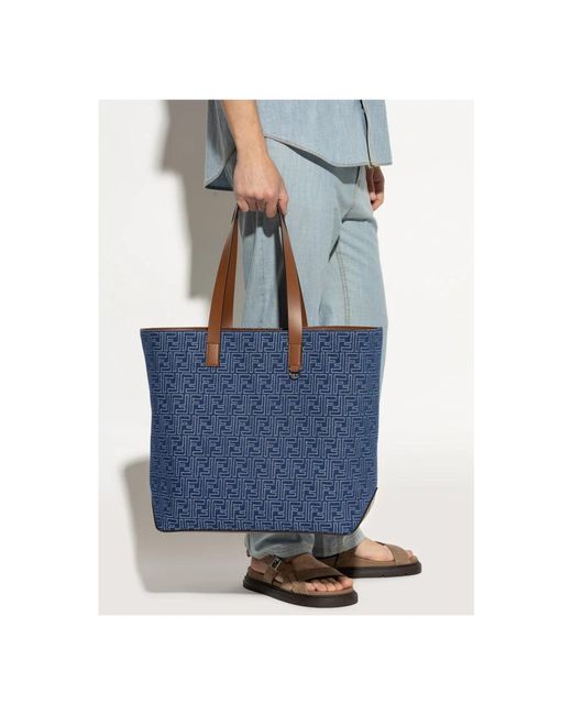 Fendi Ff Medium Shopper Bag in Blue für Herren