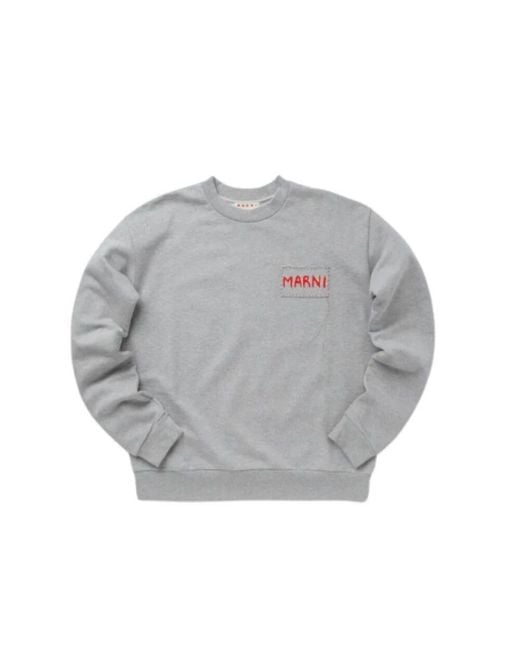 Marni Blumiger sweatshirt in grau in Gray für Herren