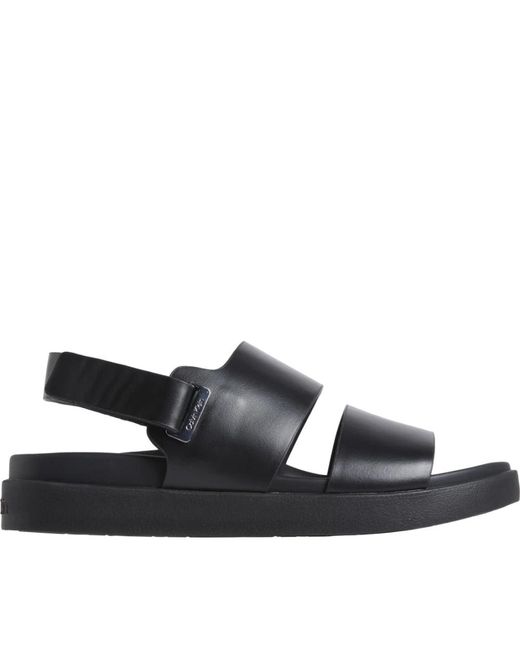 Flat Sandals di Calvin Klein in Black