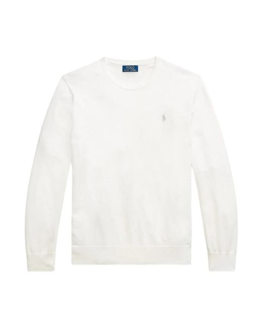 Ralph Lauren White Round-Neck Knitwear for men
