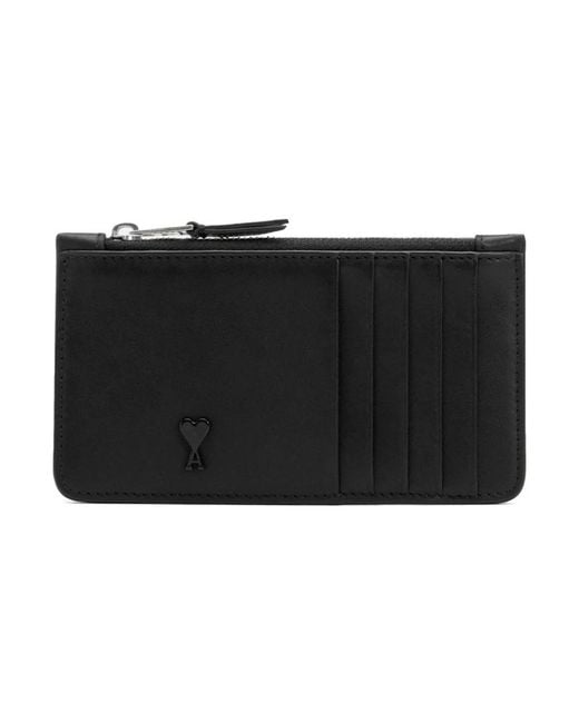 AMI Accessoires ,Zwart ,Zwarte Portemonnees Voor Stijlvolle Look in het Black voor heren