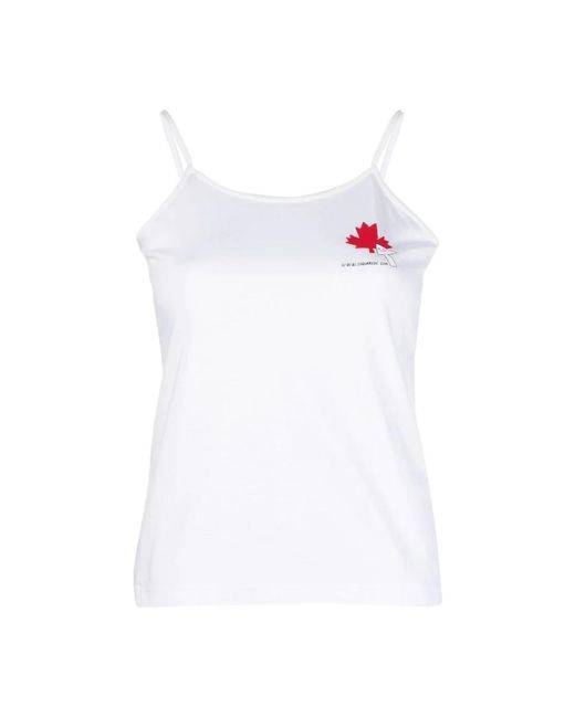 DSquared² White Sleeveless Tops