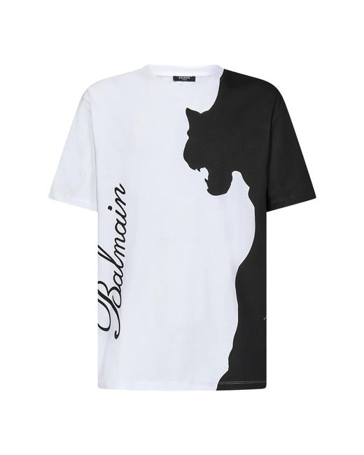 Balmain Multicolor Short-Sleeve Tiger Print T-Shirt for men