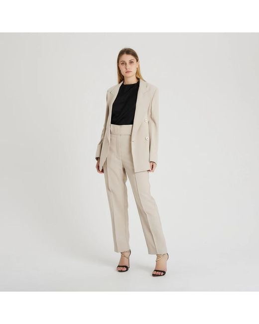 FEDERICA TOSI Natural Straight Trousers