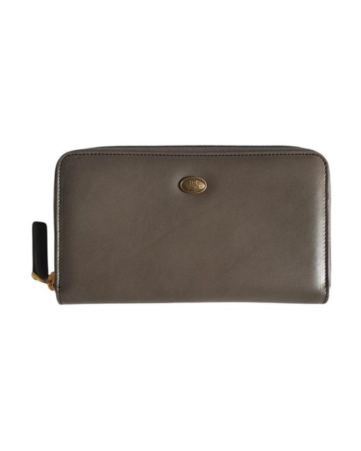 The Bridge Accessoires ,Grijs ,Leer Elegante Leren Portemonnee Voor Vrouwen in het Brown