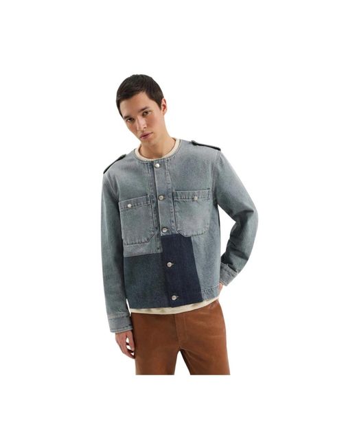 1989 STUDIO Gray Denim Jackets for men
