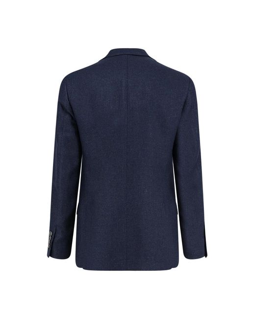 Brunello Cucinelli Blue Single Breasted Suits for men