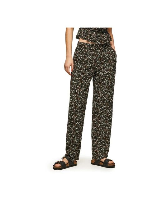 Pepe Jeans Black Straight Trousers