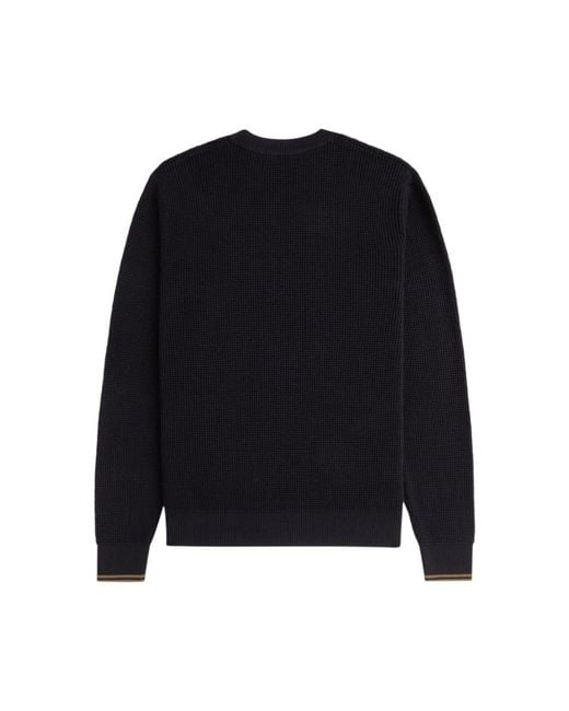 Fred Perry Blue Round-Neck Knitwear for men