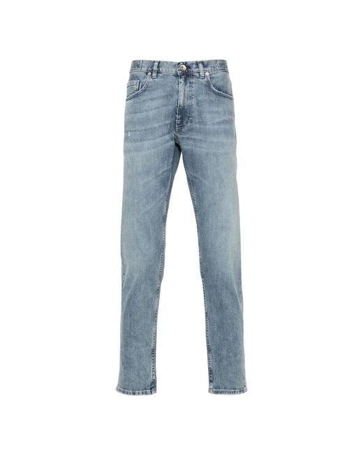 Eleventy Rechte Jeans Met 5 Zakken in het Blue voor heren