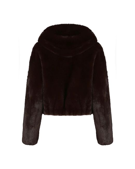 Pinko Black Faux Fur & Shearling Jackets
