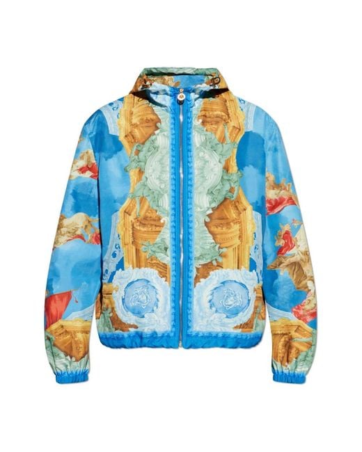 Versace Blue Light Jackets for men