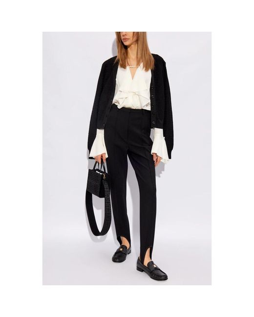 Givenchy White Bluse aus 4g-seide mit rüschen