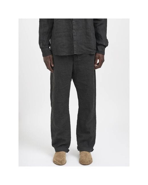 Poeme Bohemien Gray Wide Trousers for men