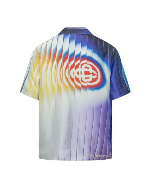Casablanca Blue Short Sleeve Shirts for men