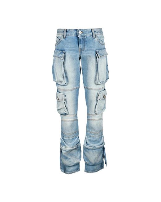 The Attico Blue Straight Fit Jeans