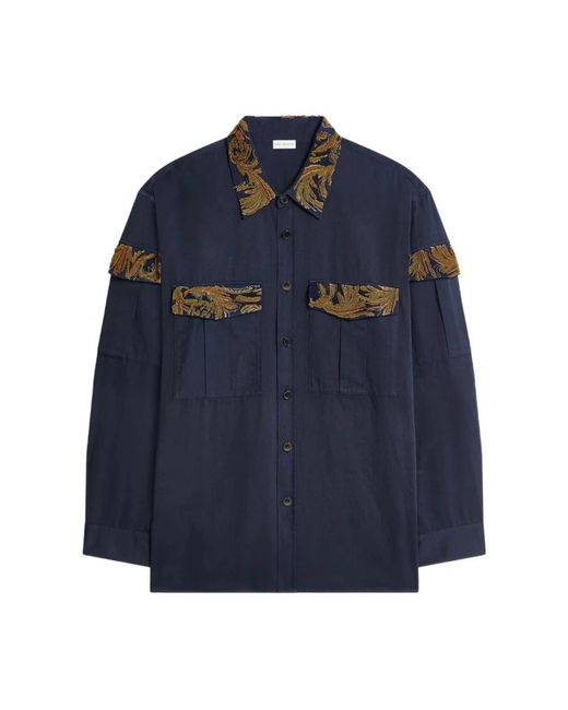 Dries Van Noten Blue Casual Shirts for men