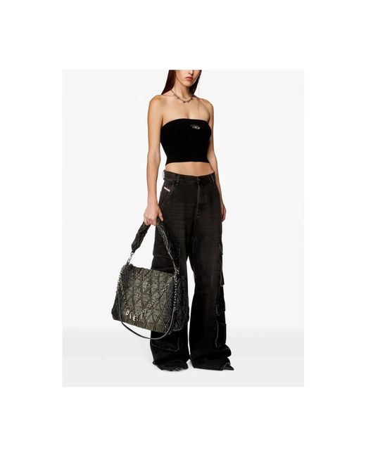 DIESEL Black Sleeveless Tops