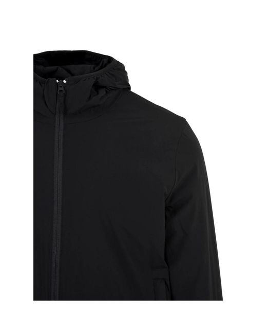 Aspesi Hoodies & Sweatvesten ,Zwart ,Voorrits Dubbele Zak Binnen Zak Jas in het Black voor heren