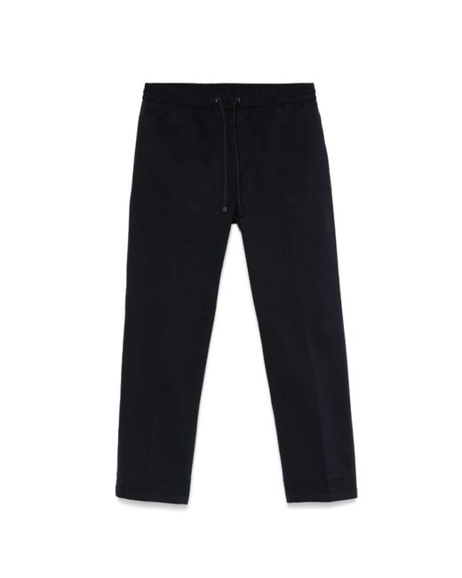 Moncler Broeken ,Blauw ,Katoen Blauwe Trekkoord Track Broek Met Zakken in het Blue voor heren