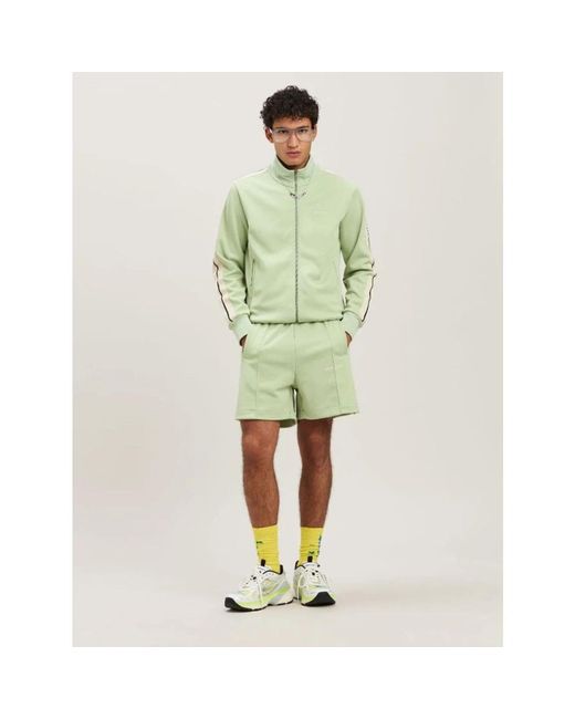 Palm Angels Fitness ,Groen ,Polyester Track Jacket Met Rits En Logo-Borduursel in het Green voor heren