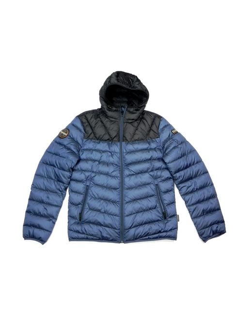 Napapijri Blue Down Jackets for men
