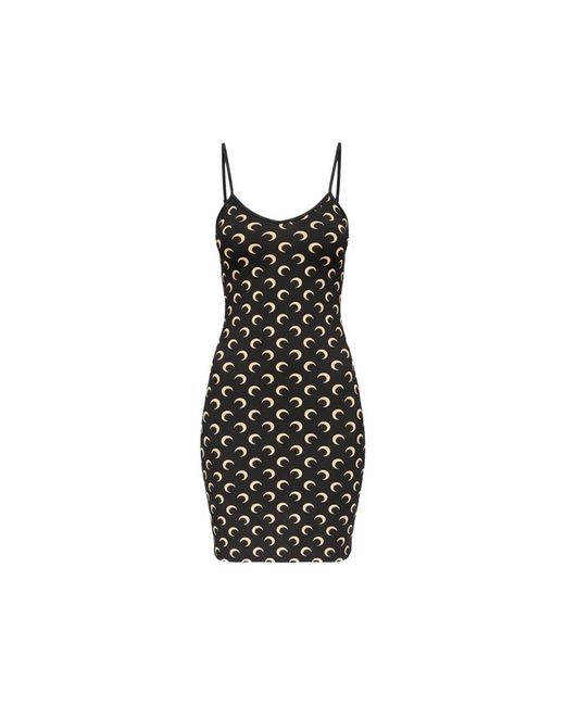 MARINE SERRE Black Short Dresses