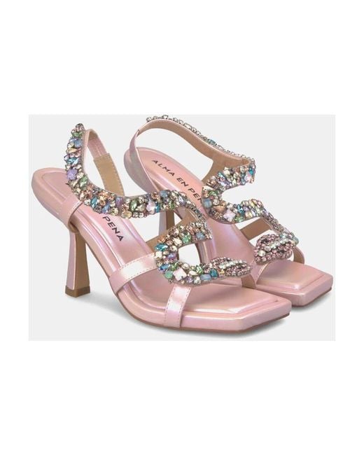 High Heel Sandals Alma En Pena. de color Pink