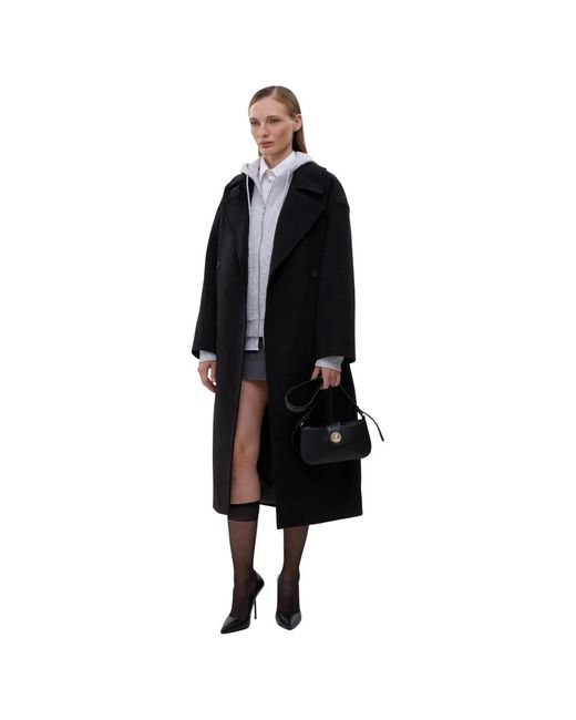 Belted Coats ESTRO de color Black