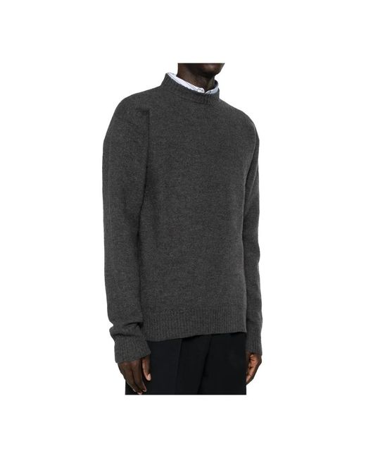 Jil Sander Gray Round-Neck Knitwear for men