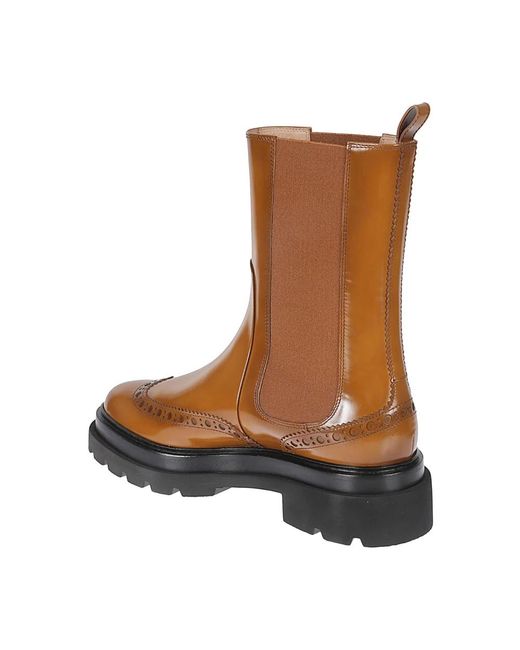 Santoni Brown Chelsea Boots