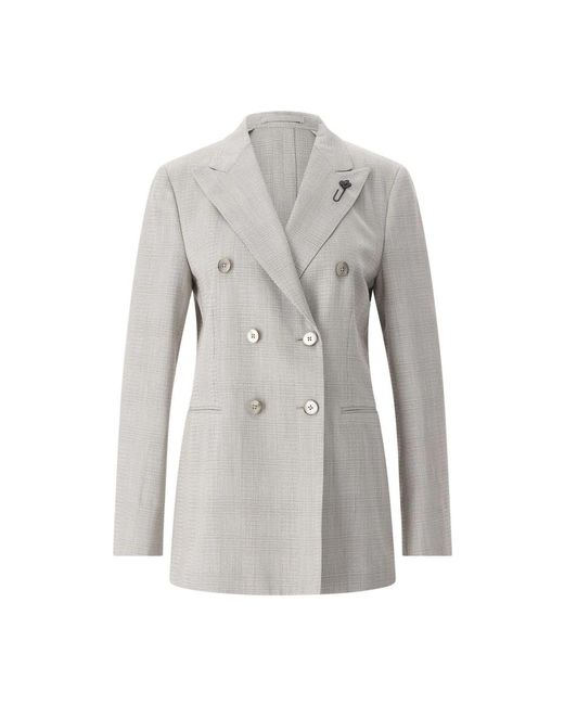 Lardini Double-Breasted Blazer in het Gray