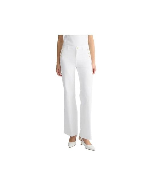 Liu Jo White Wide Trousers