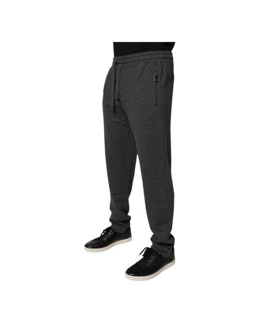 Dolce & Gabbana Black Sweatpants for men
