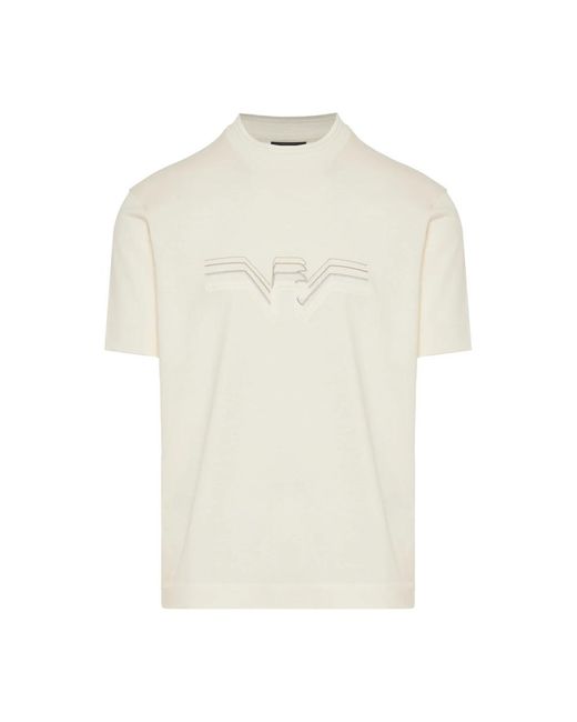 Emporio Armani Baumwoll t-shirt mit 3d design in White für Herren