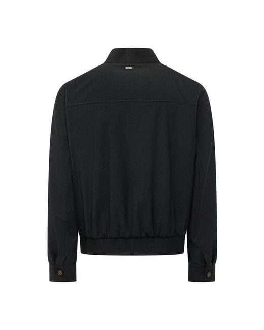 HUGO Black Bomber Jackets for men