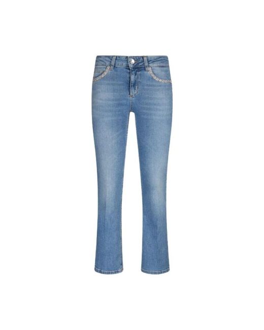 Liu Jo Blue Flare Jeans Mit Strassverzierung