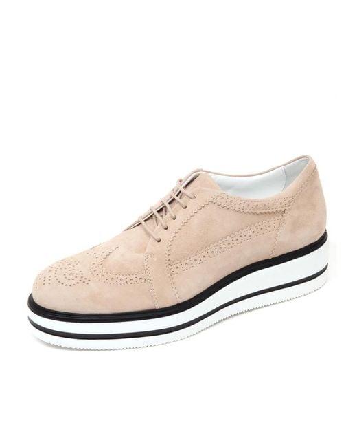 Hogan Pink Laced Shoes