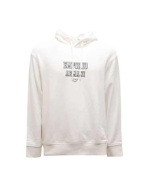 Armani Weiße Emporio Sweatshirt Modell 6D1Md2 in White für Herren